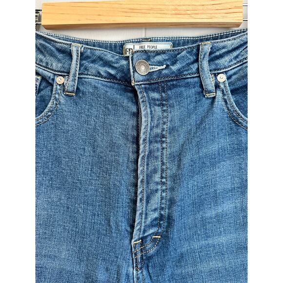 Free People Button Fly Straight leg Fray Style 6185-16515125 Size 31 - Picture 4 of 9